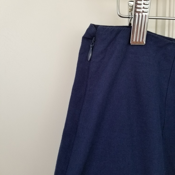 Ralph Lauren Blue Eyelet Ruffle Cotton Side Zip Short Skirt Womens 8 - Picture 3 of 4